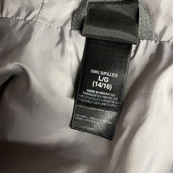 The North Face Jacket Girls L 14 16 Hy Dry Vent Hood Zip Gray Pink Waterproof - Picture 6 of 7